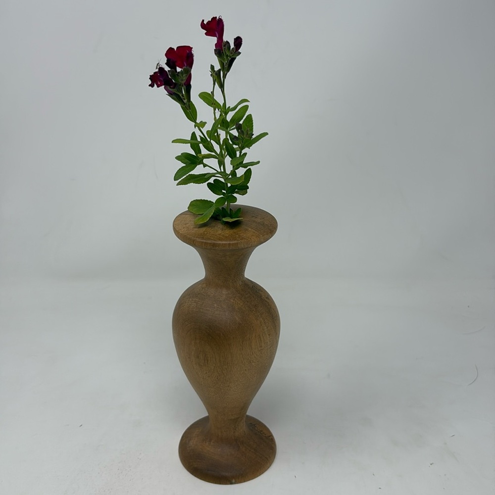 MYRTLEWOOD Turned Wood Design Mid Century Bud Vase